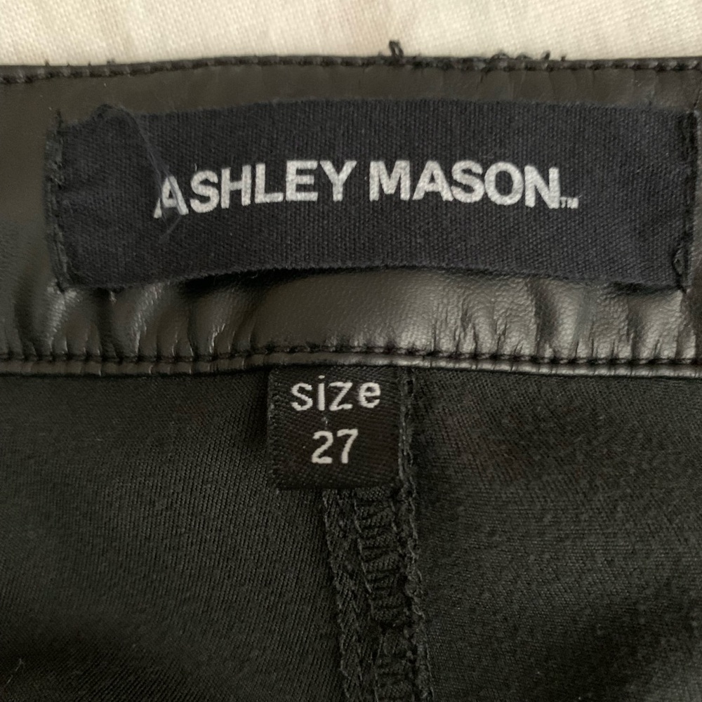 Ashley Mason vegan leather pants size 27